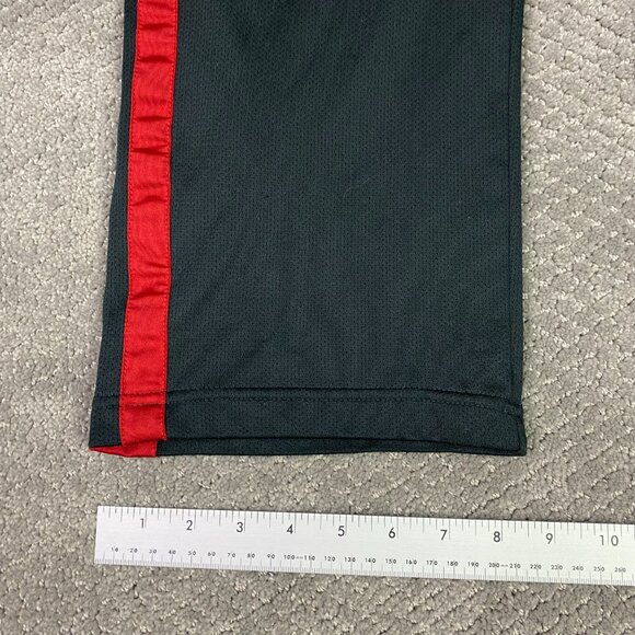 Vintage Y2K Nike Track Pants Mens Medium Black Red Sweatpants Gym Running Tricot - Picture 12 of 14
